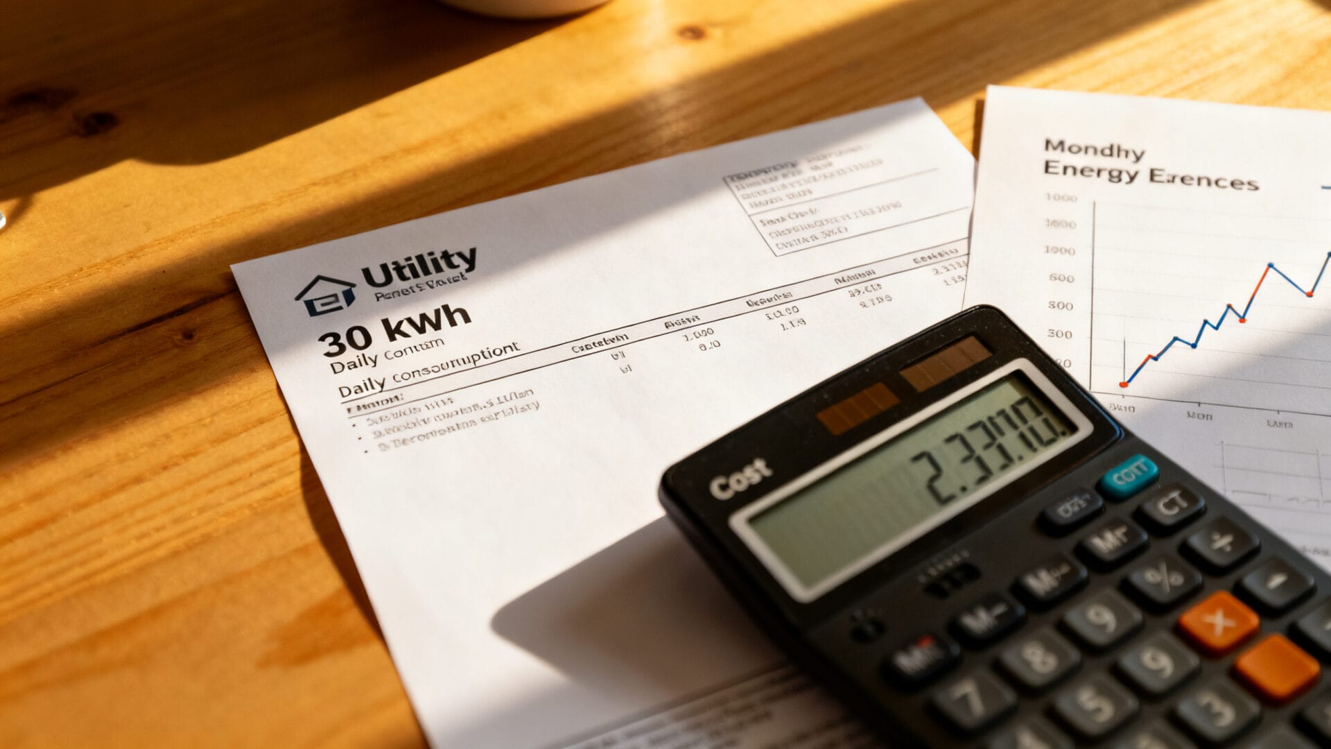 L&rsquo;impact financier d&rsquo;une consommation d&rsquo;électricité de 30 kWh par jour