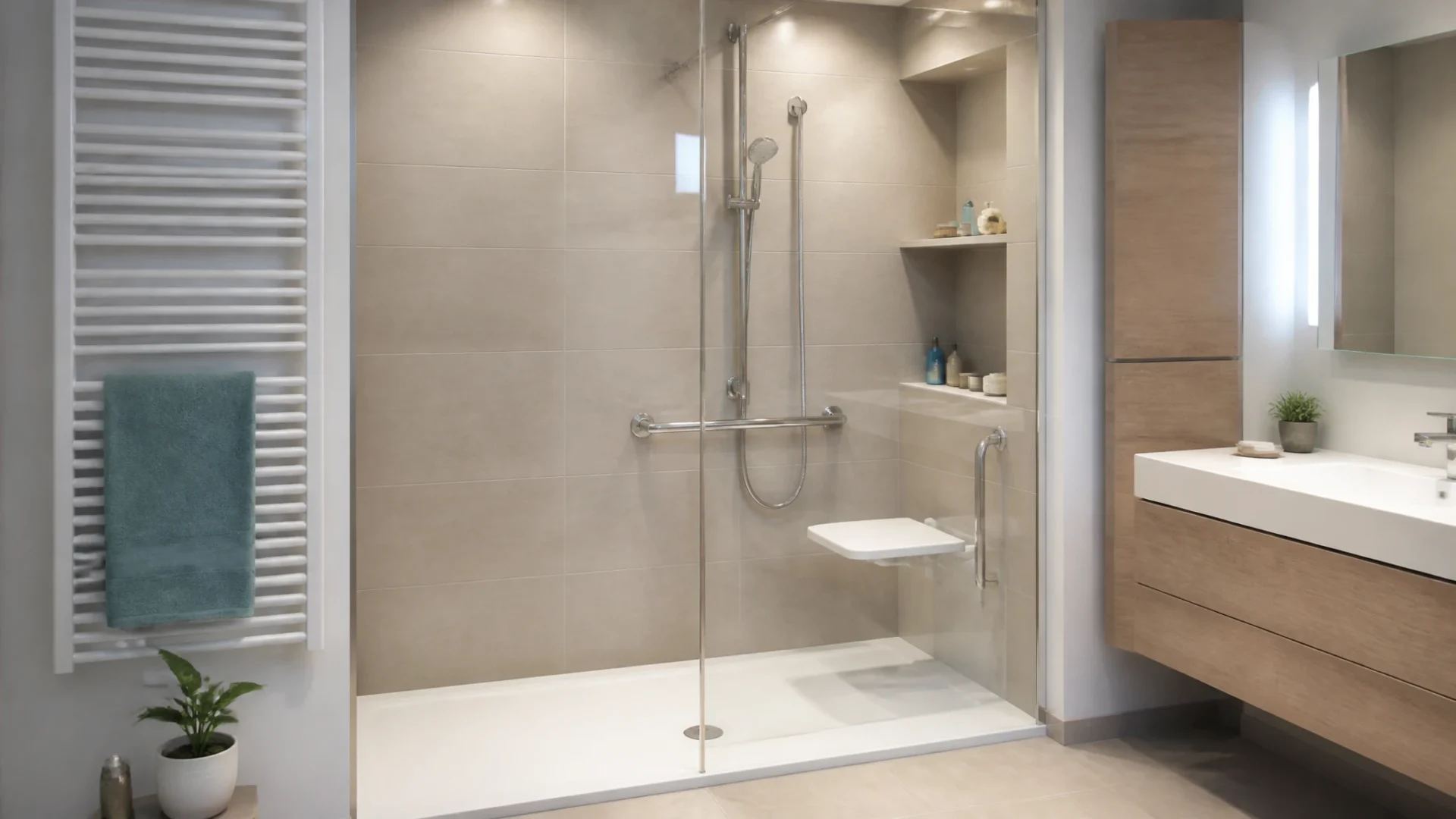 Cabine de douche pour personne âgée : prix, équipements et aides